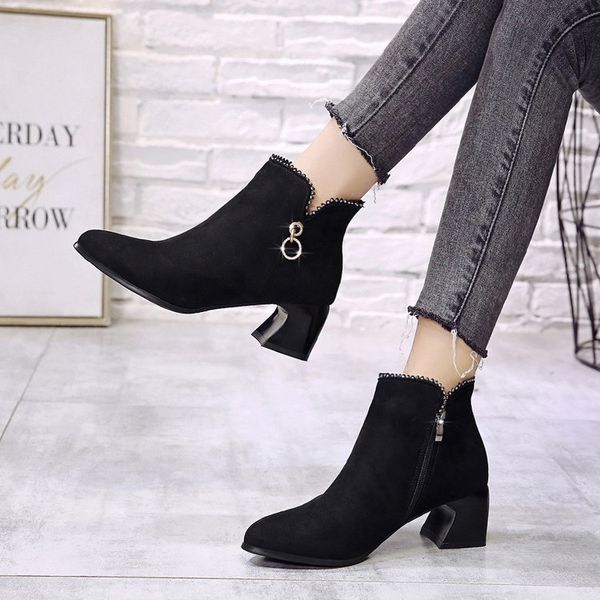rock shoes woman boots women new 2019 zipper luxury designer booties ladies winter footwear ankle autumn pointy large size med, Black
rock shoes woman boots women new 2019 zipper luxury designer booties ladies winter footwear ankle autumn pointy large size med, Black