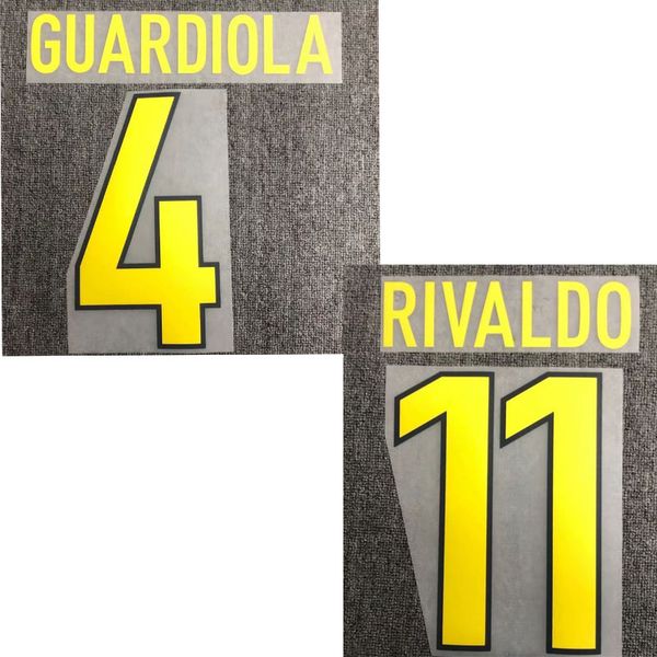 1998 1999 главная # 10 ривалдо # 4 гвардиола nameset печать железа один transfer badge
1998 1999 главная # 10 ривалдо # 4 гвардиола nameset печать железа один transfer badge
