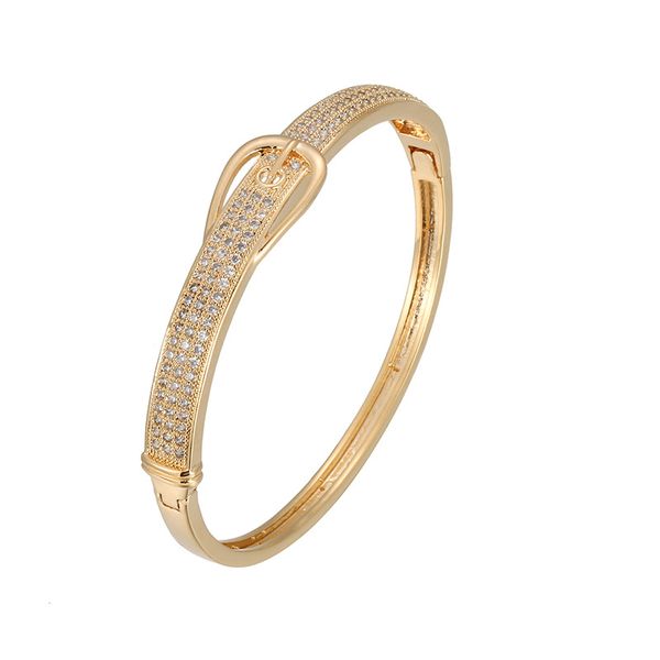trendy belt buckle shape gold full stones silver metal bracelet for women copper bangle bracelets, Black
trendy belt buckle shape gold full stones silver metal bracelet for women copper bangle bracelets, Black