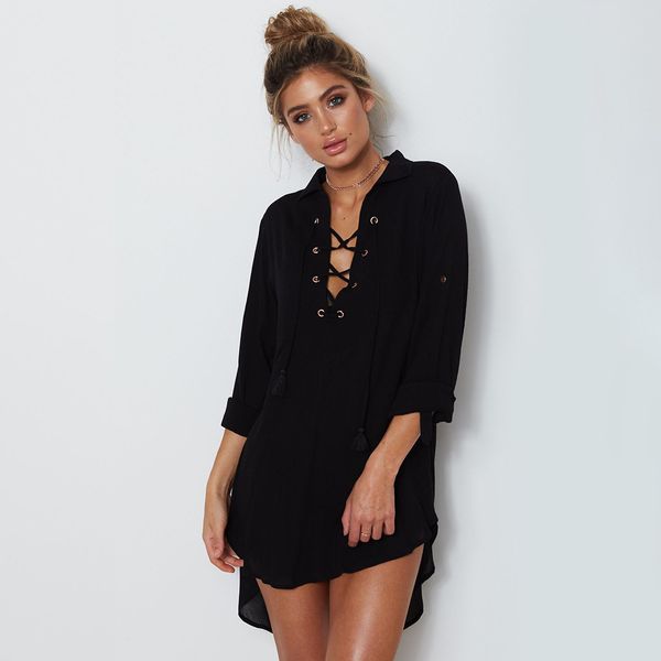 womens designer dress ins лето большой размер v-образным вырезом с длинным рукавом рубашки повседневное платье женщины, Black;gray
womens designer dress ins лето большой размер v-образным вырезом с длинным рукавом рубашки повседневное платье женщины, Black;gray