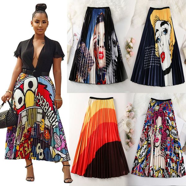 summer skirts womens 2020 new print cartoon pattern empire high elastic women midi skirt big swing party holiday high street, Black
summer skirts womens 2020 new print cartoon pattern empire high elastic women midi skirt big swing party holiday high street, Black