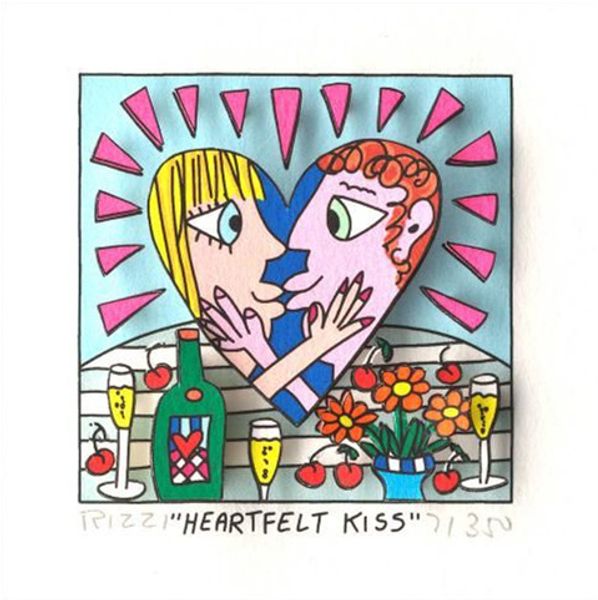 james rizzi - heartfelt kiss home decor handpainted oil painting on canvas wall art canvas pictures 191221 
james rizzi - heartfelt kiss home decor handpainted oil painting on canvas wall art canvas pictures 191221