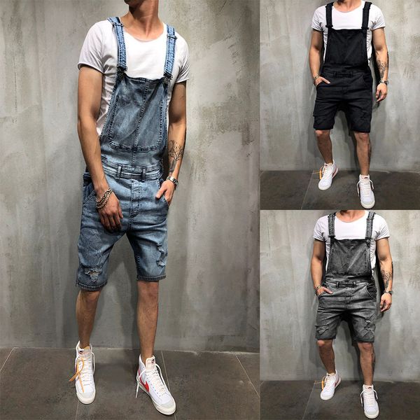 2020 stylish men's suspender denim rompers ripped denim shorts popular popular workwear, Blue
2020 stylish men's suspender denim rompers ripped denim shorts popular popular workwear, Blue