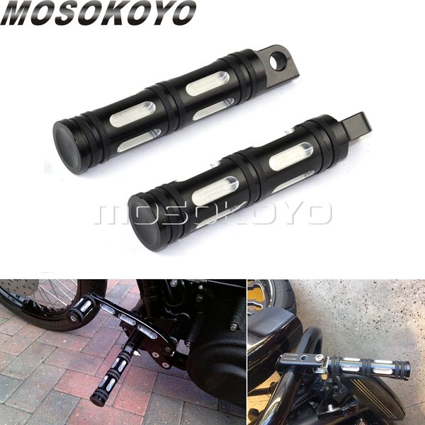 

2pcs motorcycle cnc footrest male mount foopeg foot pegs for sportster dyna street bob custom softail fat boy touring