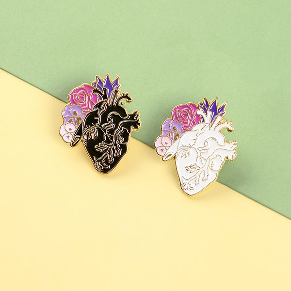 punk flower black and white heart snake hand gesture jackets bags pendant medicine jewelry gifts enamel pin badges brooches, Gray
punk flower black and white heart snake hand gesture jackets bags pendant medicine jewelry gifts enamel pin badges brooches, Gray