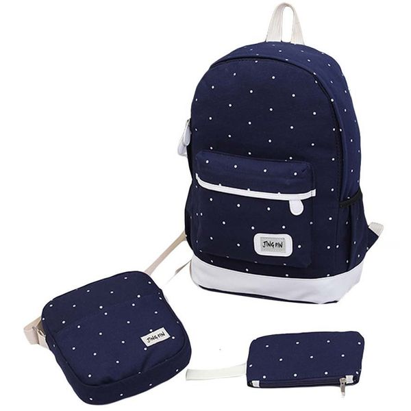 canvas backpack women dot school bag for teenagers girls preppy style composite bags set travel female backpack #30
canvas backpack women dot school bag for teenagers girls preppy style composite bags set travel female backpack #30