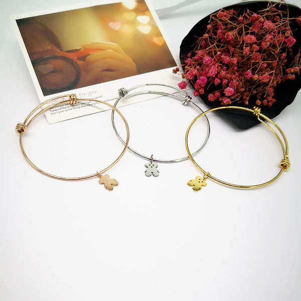 bear steel color bracelet gold plating rose gold titanium steel stainless steel bracelet jewelry tssp001, Golden;silver
bear steel color bracelet gold plating rose gold titanium steel stainless steel bracelet jewelry tssp001, Golden;silver