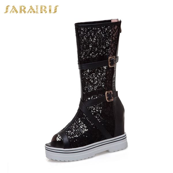 sarairis 2019 casure women shoes big size 34-43 mesh peep toe wedges heels party boots shoes woman, Black
sarairis 2019 casure women shoes big size 34-43 mesh peep toe wedges heels party boots shoes woman, Black