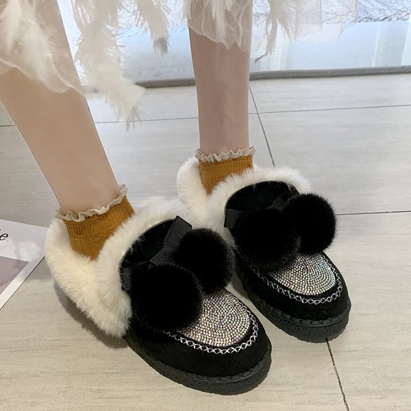 lucyever womens thicken plush crystal snow boots 2020 fashion rhinestone fur bowtie platform ankle boots woman cotton shoes bota, Black
lucyever womens thicken plush crystal snow boots 2020 fashion rhinestone fur bowtie platform ankle boots woman cotton shoes bota, Black