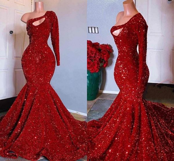glitter red sequined evening dresses 2021 one shoulder long sleeve arabic prom party gowns mermaid long special occasion dress al5140, Black;red
glitter red sequined evening dresses 2021 one shoulder long sleeve arabic prom party gowns mermaid long special occasion dress al5140, Black;red