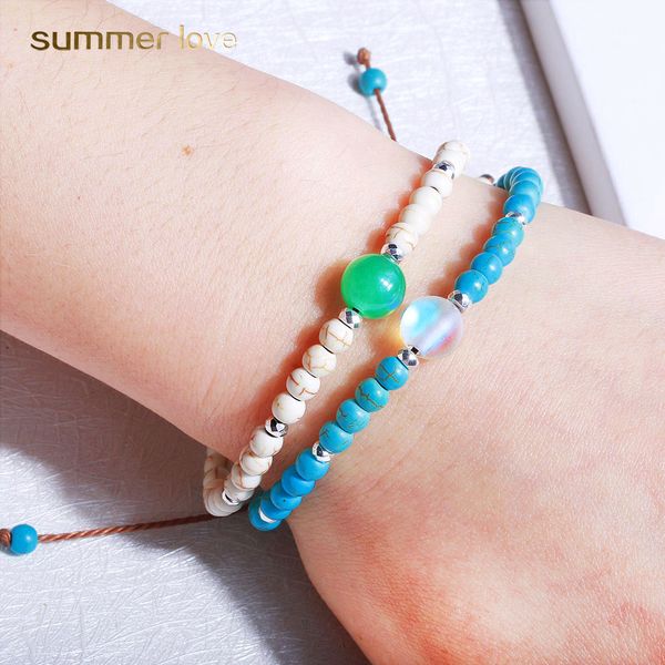 new fashion natural lava stone turquoise handmade bracelets for women braided rope adjustable 4mm beads yoga bracelets fashion jewelry, Golden;silver
new fashion natural lava stone turquoise handmade bracelets for women braided rope adjustable 4mm beads yoga bracelets fashion jewelry, Golden;silver