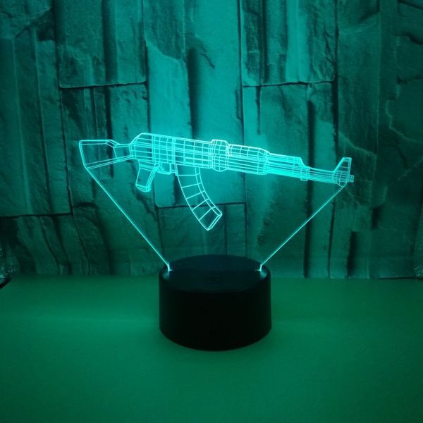 new pattern gun shaped 3d small night-light usb power supply colorful touch led vision lamp gift atmosphere decoration small desk lamp
new pattern gun shaped 3d small night-light usb power supply colorful touch led vision lamp gift atmosphere decoration small desk lamp