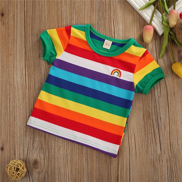 canis baby's t-shirts newborn toddler baby cothing girls rainbow casual pullover t-shirt striped dress, Blue
canis baby's t-shirts newborn toddler baby cothing girls rainbow casual pullover t-shirt striped dress, Blue