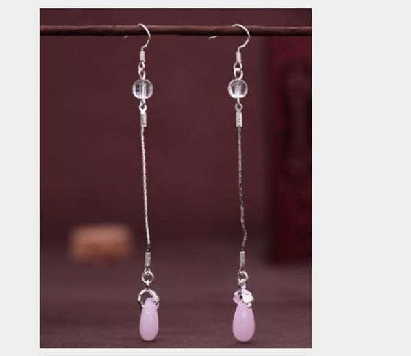 antique headwear accessories pink vintage earrings daily hanfu headwear accessories show decoration, Silver
antique headwear accessories pink vintage earrings daily hanfu headwear accessories show decoration, Silver