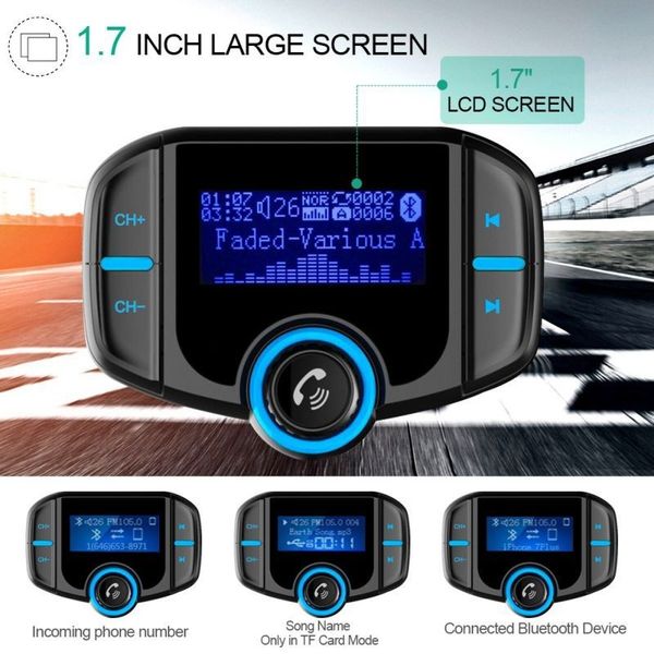 wireless bluetooth fm transmitter car stereo radio receiver audio mp3 tf card player quick qc3.0&usb cargador handscall 11
wireless bluetooth fm transmitter car stereo radio receiver audio mp3 tf card player quick qc3.0&usb cargador handscall 11