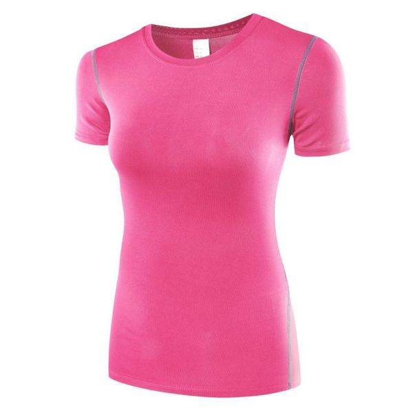 women sport training short shirts yoga clothes running fitness stretch quick-drying short-sleeved tight-fitting t-shirt f8003, White;red
women sport training short shirts yoga clothes running fitness stretch quick-drying short-sleeved tight-fitting t-shirt f8003, White;red