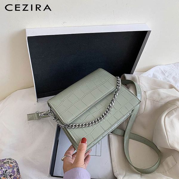 cezira pu leather chain shoulder bag for women luxury design female stone pattern crossbody flap handbag vegan leather messenger
cezira pu leather chain shoulder bag for women luxury design female stone pattern crossbody flap handbag vegan leather messenger