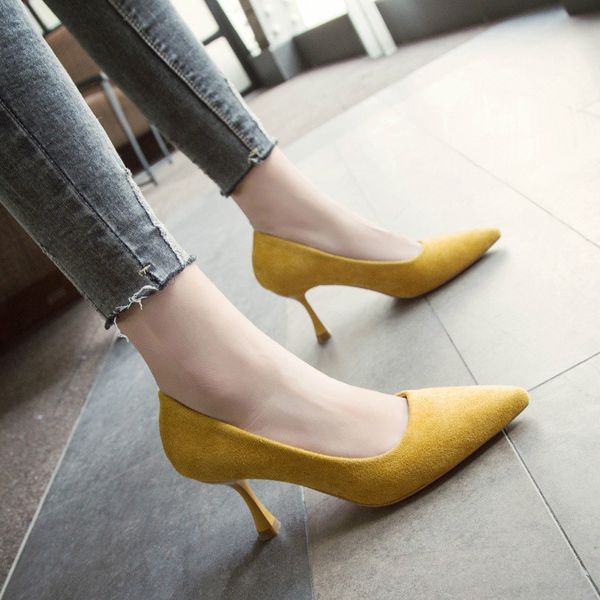 2019 women shoes pointed toe pumps suede leisure dress shoes high heels boat wedding tenis feminino 6-8cm sd-55, Black
2019 women shoes pointed toe pumps suede leisure dress shoes high heels boat wedding tenis feminino 6-8cm sd-55, Black