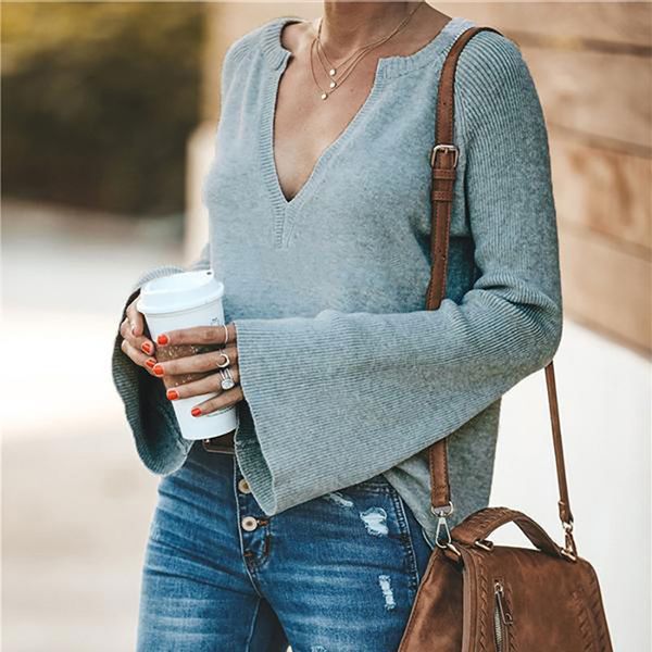 badamana spring fashion ladies flare sleeve women knitting sweater solid lazy big size pullover and jumper loose v- neck sweater, White;black
badamana spring fashion ladies flare sleeve women knitting sweater solid lazy big size pullover and jumper loose v- neck sweater, White;black