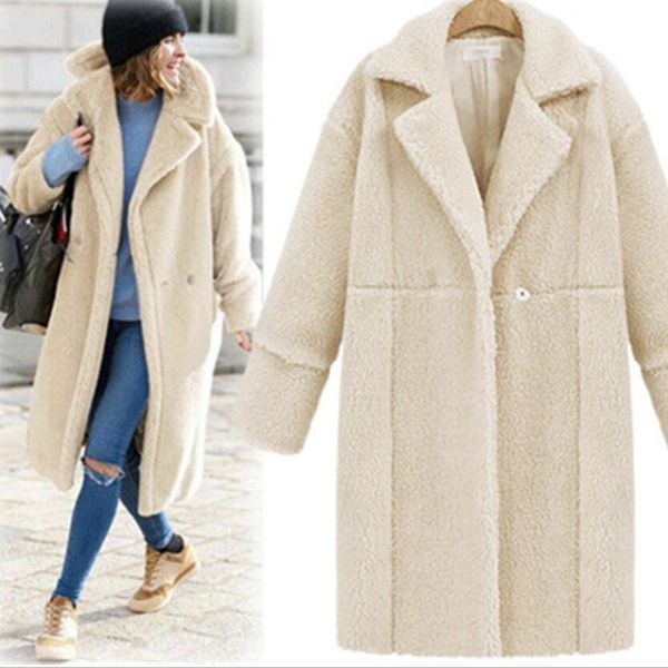 fashion casual blend winter coat women fashion streetwear large sizes warm long coat female 2018 autumn winter outerwear, Black
fashion casual blend winter coat women fashion streetwear large sizes warm long coat female 2018 autumn winter outerwear, Black
