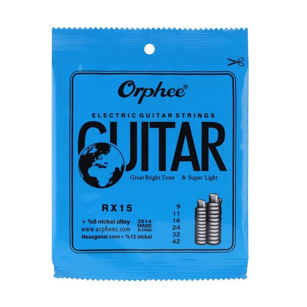 orphee rx15 6pcs electric guitar string set (009-042) nickel alloy string set super light tension
orphee rx15 6pcs electric guitar string set (009-042) nickel alloy string set super light tension