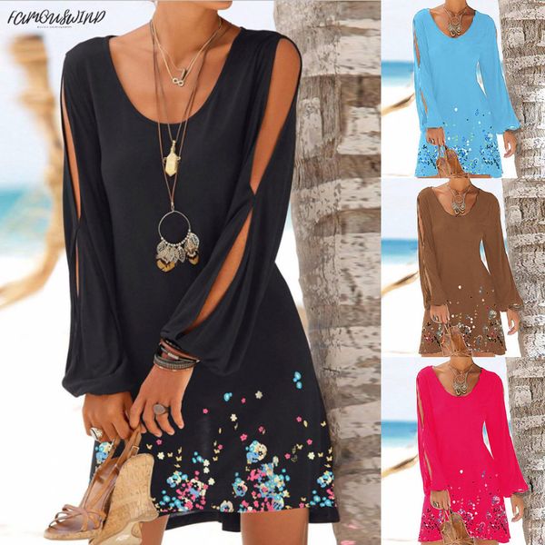 women fashion casual o-neck hollow out sleeve print beach style vestidos dress 2019 mini robe femme elegant bohemia designer clothes, Black;gray
women fashion casual o-neck hollow out sleeve print beach style vestidos dress 2019 mini robe femme elegant bohemia designer clothes, Black;gray