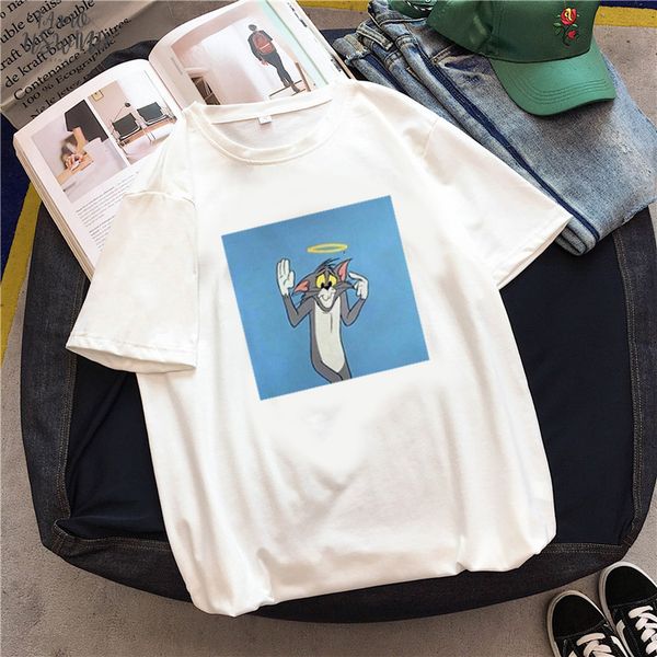 fun cute cartoon cat tom mouse jerry print short harajuku dropshipping vintage vegan ulzzang tee clothes short sleeve woman tshirt, White
fun cute cartoon cat tom mouse jerry print short harajuku dropshipping vintage vegan ulzzang tee clothes short sleeve woman tshirt, White