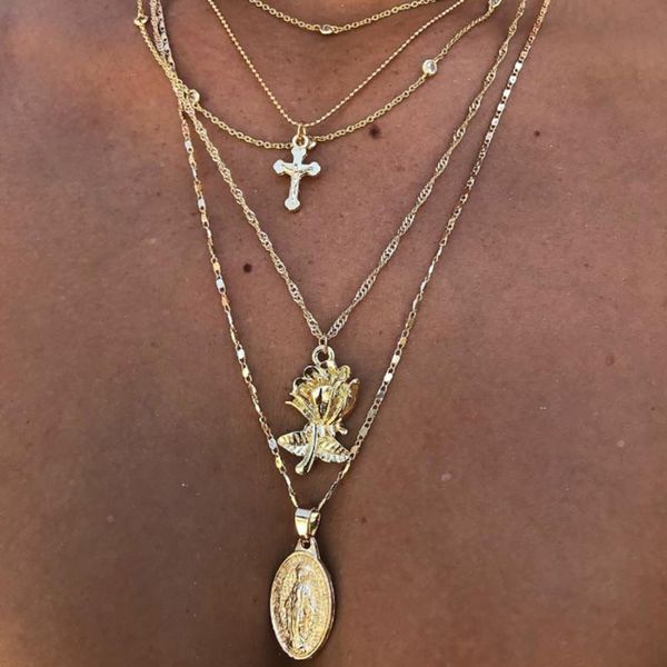 gold color choker necklace for women 5 layers flower cross pendant chain necklaces & pendants velvet chokers fashion jewelry, Golden;silver
gold color choker necklace for women 5 layers flower cross pendant chain necklaces & pendants velvet chokers fashion jewelry, Golden;silver