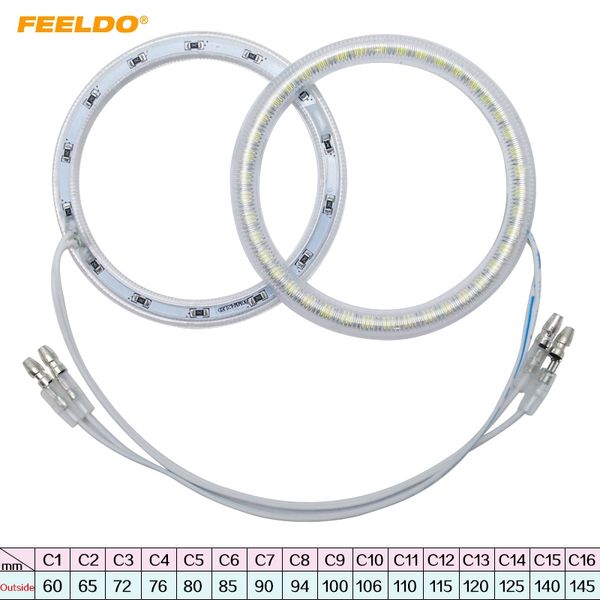 feeldo 10pcs white car smd angel eyes light halo ring for all cars autos headlight multi-size #am1445
feeldo 10pcs white car smd angel eyes light halo ring for all cars autos headlight multi-size #am1445