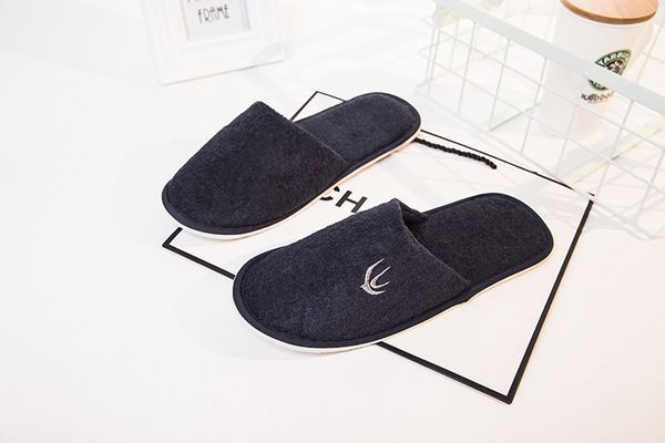 resort l upscale l disposable slippers slip comfort indoor cotton slippers, Black
resort l upscale l disposable slippers slip comfort indoor cotton slippers, Black