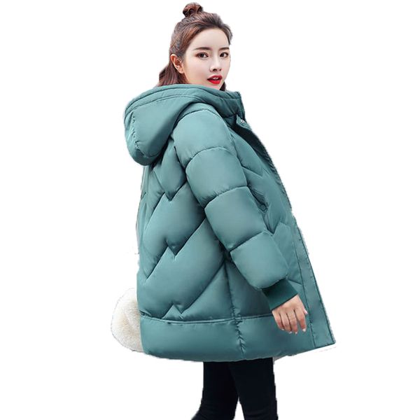 women plus size thick hooded parkas loose casual jackets coats 2020 winter fashion solid cotton padded warm outwear feminina, Black
women plus size thick hooded parkas loose casual jackets coats 2020 winter fashion solid cotton padded warm outwear feminina, Black