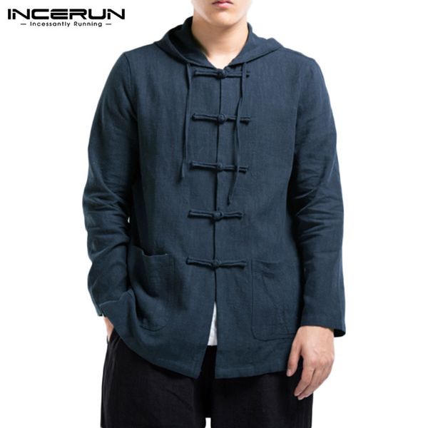 incerun vintage shirt men long sleeve cotton hooded solid button 2019 hanfu chinese style casual retro shirts hombre s-3xl, White;black
incerun vintage shirt men long sleeve cotton hooded solid button 2019 hanfu chinese style casual retro shirts hombre s-3xl, White;black