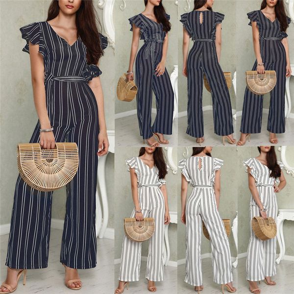 women's jumpsuits & rompers streetwear style women ruffles overalls casual v-neck long playsuits jumpsuit wide leg pants plus size, Black;white
women's jumpsuits & rompers streetwear style women ruffles overalls casual v-neck long playsuits jumpsuit wide leg pants plus size, Black;white