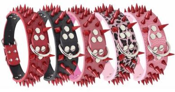 spike dog collar rivet pet necklace creative fashion pu leather red spikes anti-biting pet collars medium large dog chain
spike dog collar rivet pet necklace creative fashion pu leather red spikes anti-biting pet collars medium large dog chain