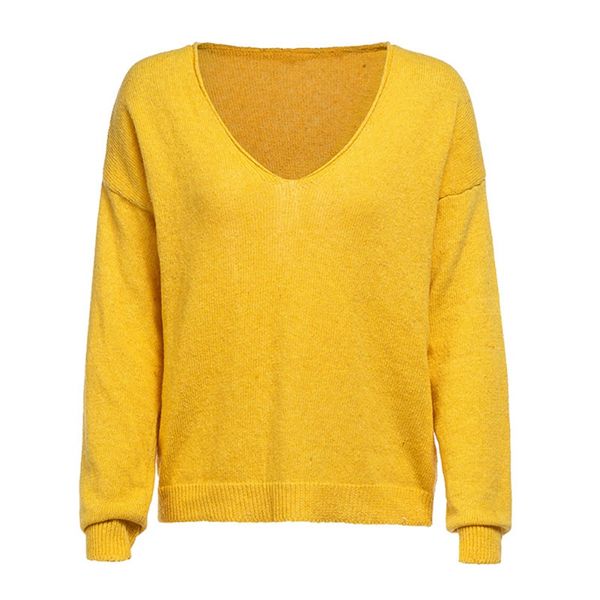 2019 autumn winter europe and america new sweater multi-color long-sleeved v-neck loose sweater knitted pullover, White;black
2019 autumn winter europe and america new sweater multi-color long-sleeved v-neck loose sweater knitted pullover, White;black