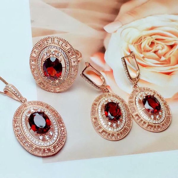 925 sterling silver real natural garnet jewelry sets rings pendants earrings send necklace fine new women gift mtz687922ags, Black
925 sterling silver real natural garnet jewelry sets rings pendants earrings send necklace fine new women gift mtz687922ags, Black