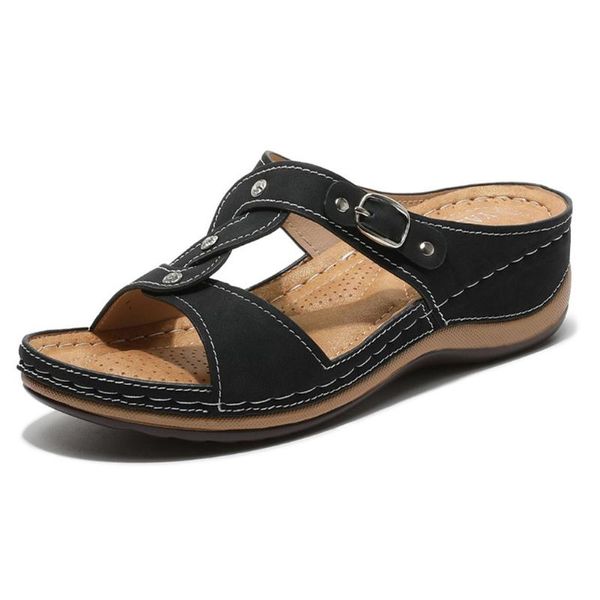 selling wedges sandals for women arch support low heel retro boho slip on open toe slippers summer casual shoes -b5, Black
selling wedges sandals for women arch support low heel retro boho slip on open toe slippers summer casual shoes -b5, Black