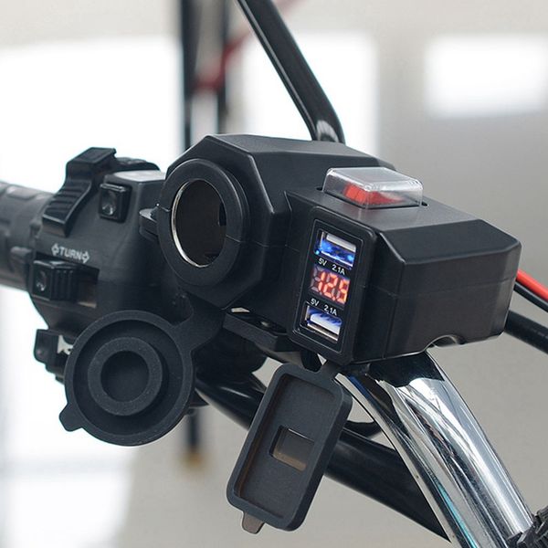 1pc 12v waterproof motorcycle dual usb charger cigarette lighter socket for motorbike black
1pc 12v waterproof motorcycle dual usb charger cigarette lighter socket for motorbike black