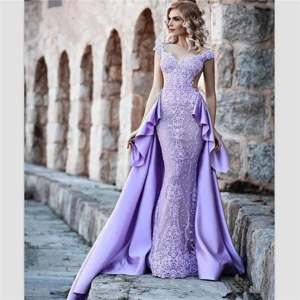 purple satin mermaid evening dresses custom detachable train evening gowns cap sleeves backless prom dress robe de soiree, Black;red
purple satin mermaid evening dresses custom detachable train evening gowns cap sleeves backless prom dress robe de soiree, Black;red