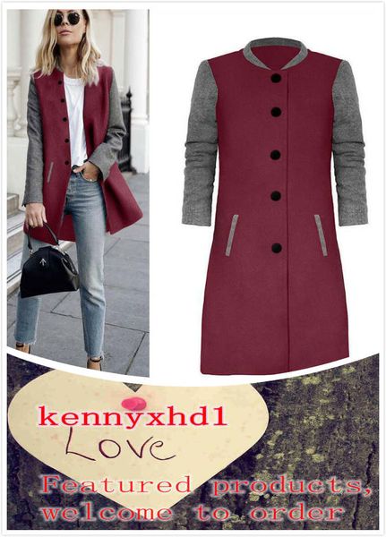 spring new contrast color stitching woolen coat in long coat large size women's fashion wild, Black
spring new contrast color stitching woolen coat in long coat large size women's fashion wild, Black