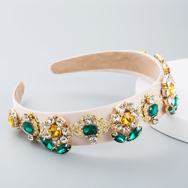 party hair band female baroque personality all-match fabric sun flower rhinestone glass head hoop, Silver
party hair band female baroque personality all-match fabric sun flower rhinestone glass head hoop, Silver
