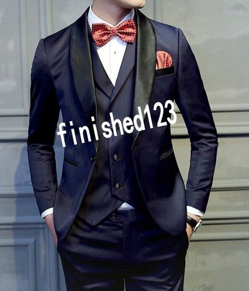 slim fit back vent one button navy blue wedding groom tuxedos shawl lapel groomsmen men suits prom blazer (jacket+pants+vest+tie) no:1946, Black;gray
slim fit back vent one button navy blue wedding groom tuxedos shawl lapel groomsmen men suits prom blazer (jacket+pants+vest+tie) no:1946, Black;gray