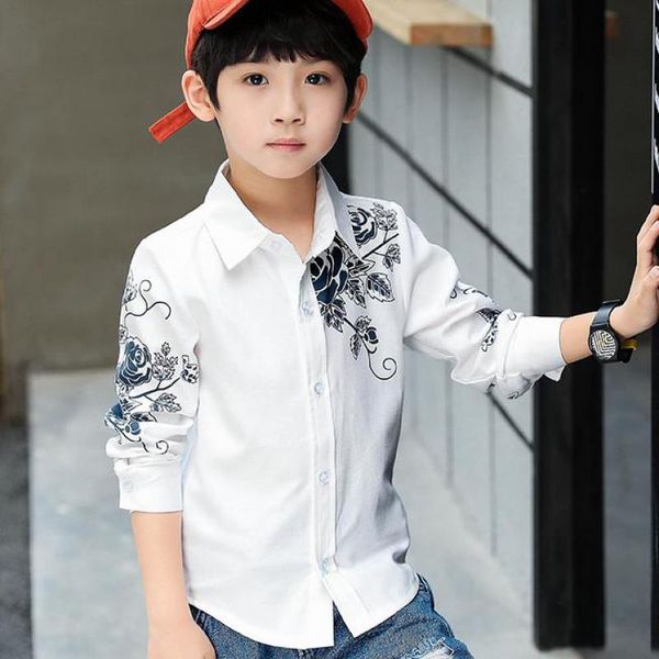 2019 back to school outfits baby boy cotton white shirts for boy autumn long sleeve print blouses big clothes 10 12 year, White;black
2019 back to school outfits baby boy cotton white shirts for boy autumn long sleeve print blouses big clothes 10 12 year, White;black