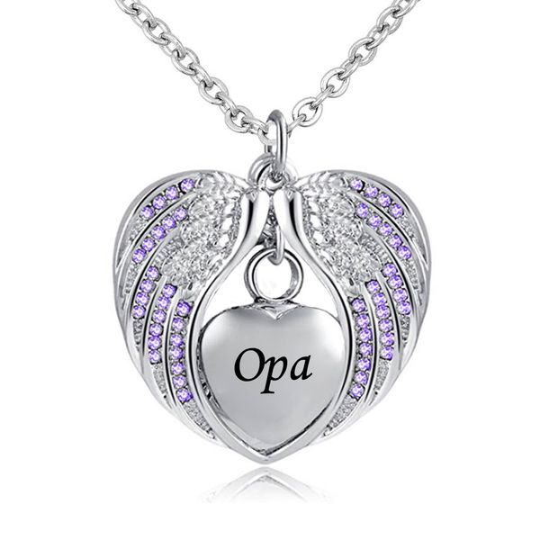 cremation jewelry with angel wing urn necklace for ashes birthstone pendant holder heart memorial keepsake -opa, Silver
cremation jewelry with angel wing urn necklace for ashes birthstone pendant holder heart memorial keepsake -opa, Silver