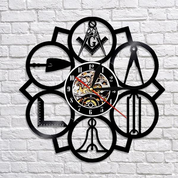 1piece masonic mason logo vinyl record creative hanging clock home decor unique decorative 3d wall clocks
1piece masonic mason logo vinyl record creative hanging clock home decor unique decorative 3d wall clocks