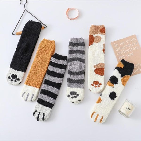 women fashion lovely cat claw coral thickening fuzzy middle stockings socks ladies suitable socks for you, Black;white
women fashion lovely cat claw coral thickening fuzzy middle stockings socks ladies suitable socks for you, Black;white