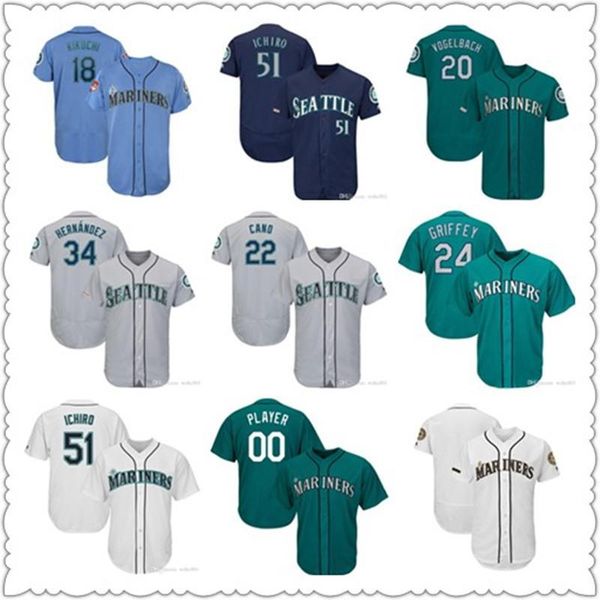 custom seattle baseball jerseys mens jersey mariners players mitch haniger & yusei kikuchi & ken griffey jr & ichiro suzuki, Black
custom seattle baseball jerseys mens jersey mariners players mitch haniger & yusei kikuchi & ken griffey jr & ichiro suzuki, Black