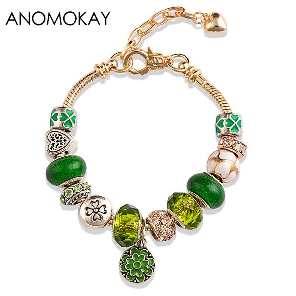 2019 new green leaf flower heart charms bracelet bangle gold color men women bead bracelet original design diy jewelry, Golden;silver
2019 new green leaf flower heart charms bracelet bangle gold color men women bead bracelet original design diy jewelry, Golden;silver