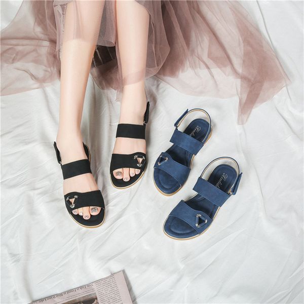 36-41 women's style bohemian breathable non-slip casual sandals and slippers fashion round head flat bottom comfortable sandals ladies, Black
36-41 women's style bohemian breathable non-slip casual sandals and slippers fashion round head flat bottom comfortable sandals ladies, Black