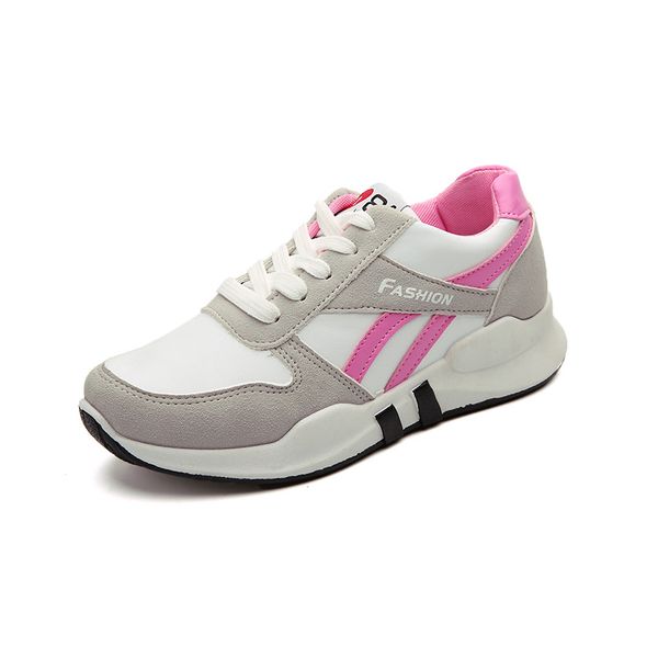 pink fashion women casual shoes spring and autumn female casual round toe lace up womens lace-up shoes, Black